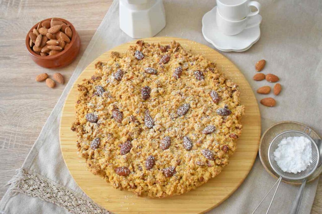 Wloska torta sbrisolona z kruszonka i migdalami