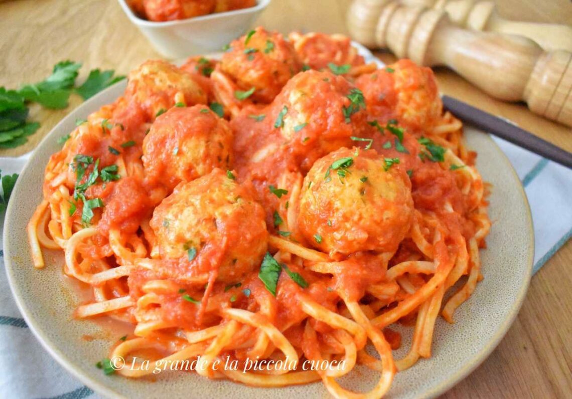 Spaghetti z pulpecikami z dorsza