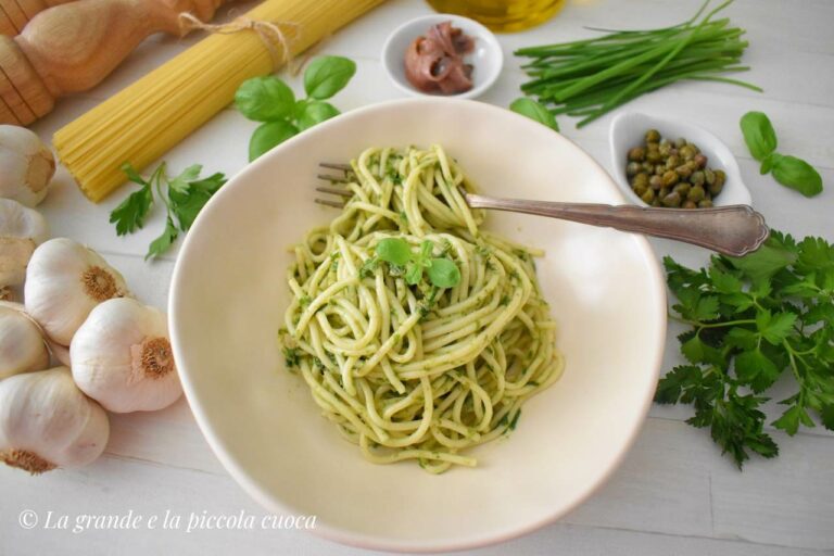 Makaron z salsa verde