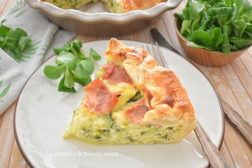 Tarta z porami, cukinią i szynką parmeńską