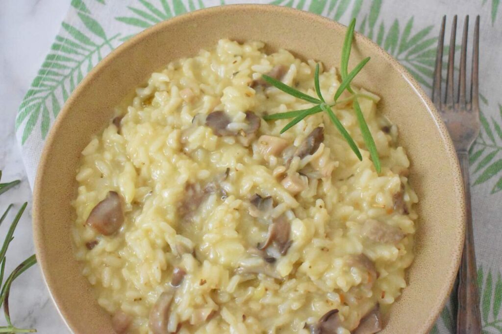 Przepis na kremowe risotto z boczniakami