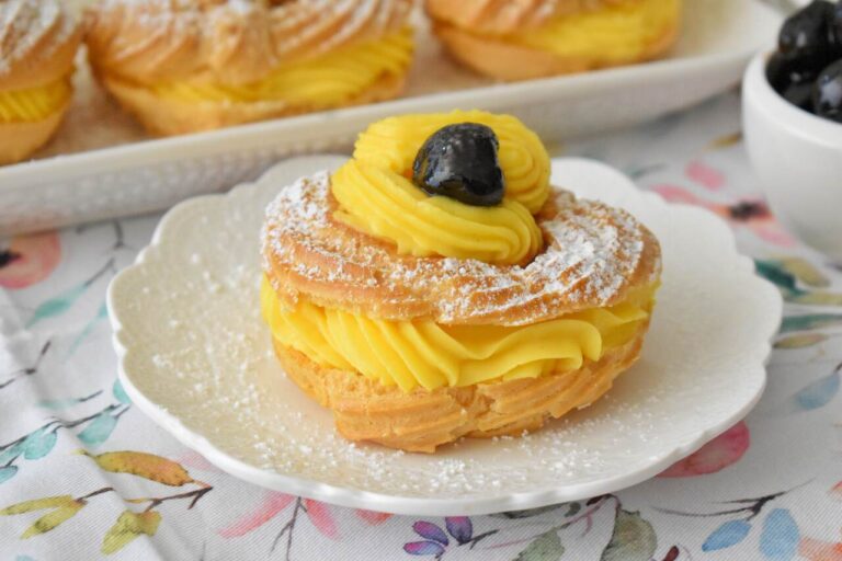 Przepis na wloskie ptysie zeppole z kremem