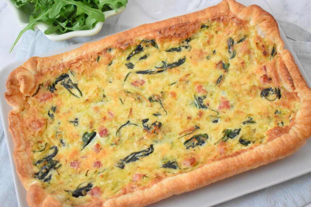 Przepis na tarte ze szpinakiem i porami