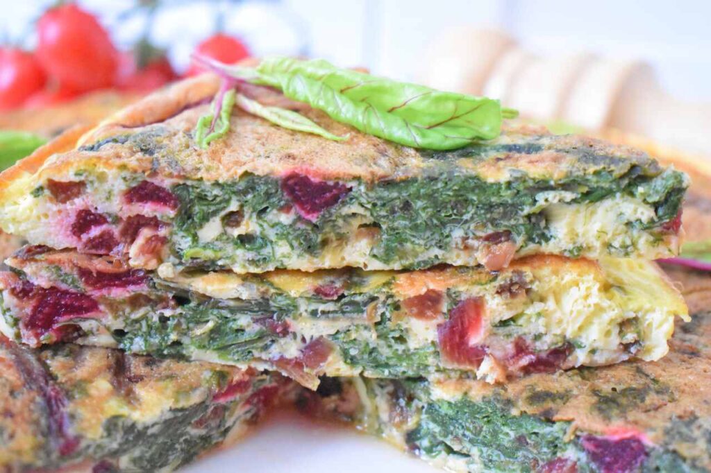 Przepis na frittate omlet z botwinka