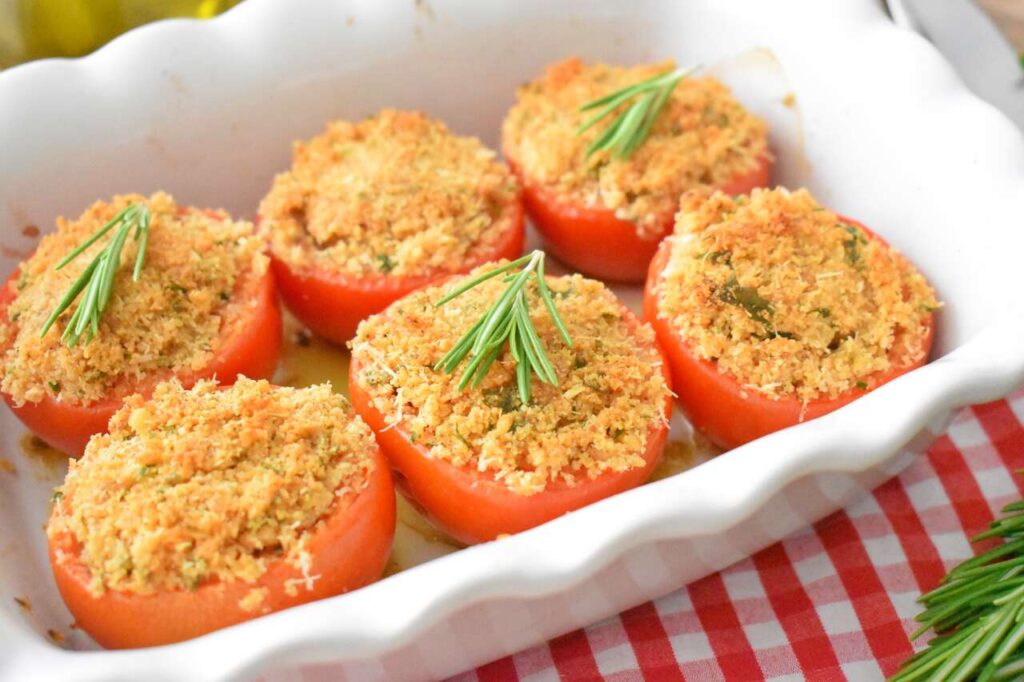 Wloski przepis na pieczone pomidory pod panierka