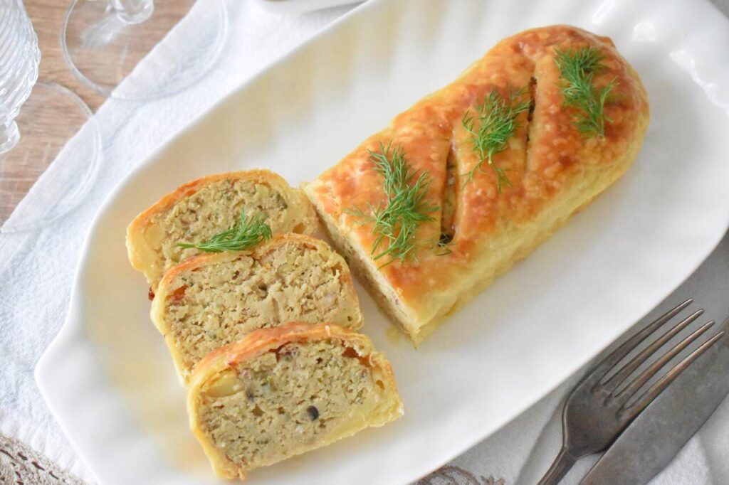 Przepis na pieczony pasztet z tunczyka z oliwkami