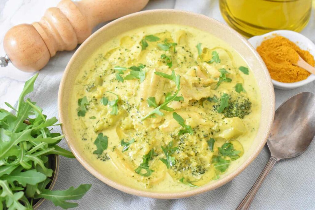 Brokulowe curry z ryba