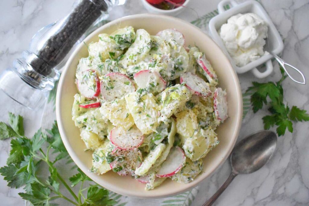 Przepis na salatke ziemniaczana z rzodkiewka