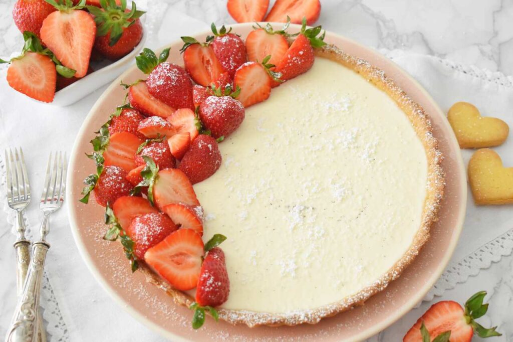 Krucha tarta waniliowa panna cotta