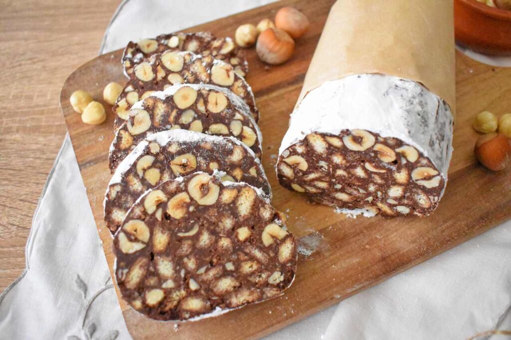 Wloskie salami czekoladowo-orzechowe