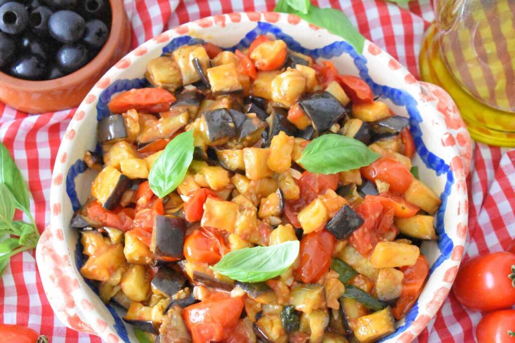 Sycylijskie baklazany z pomidorkami