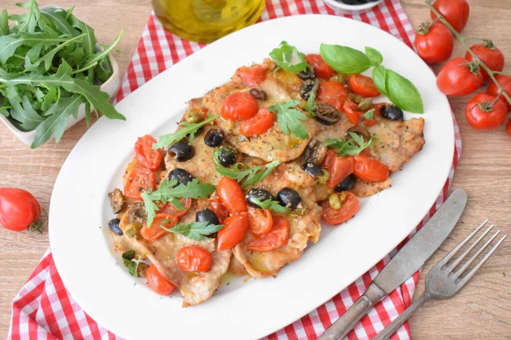 Cielecina w pomidorach po srodziemnomorsku