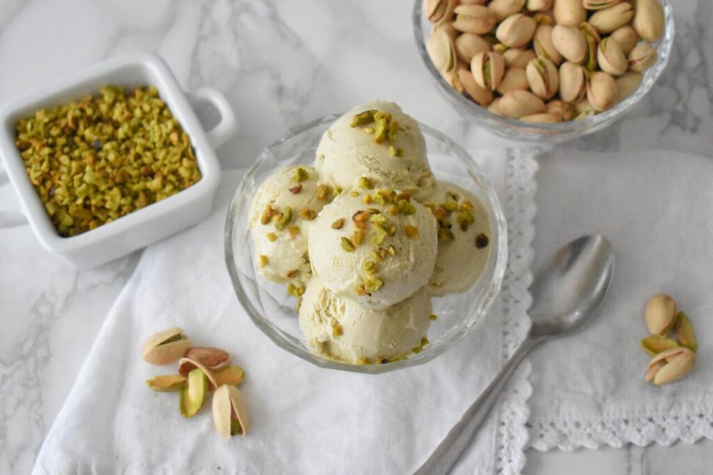 Lody z pistacjami z 3 skladnikow