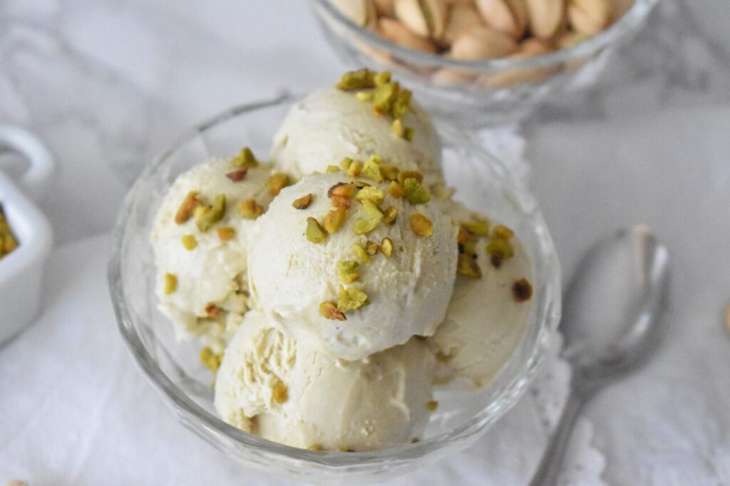 Lody pistacjowe z mlekiem skondensowanym