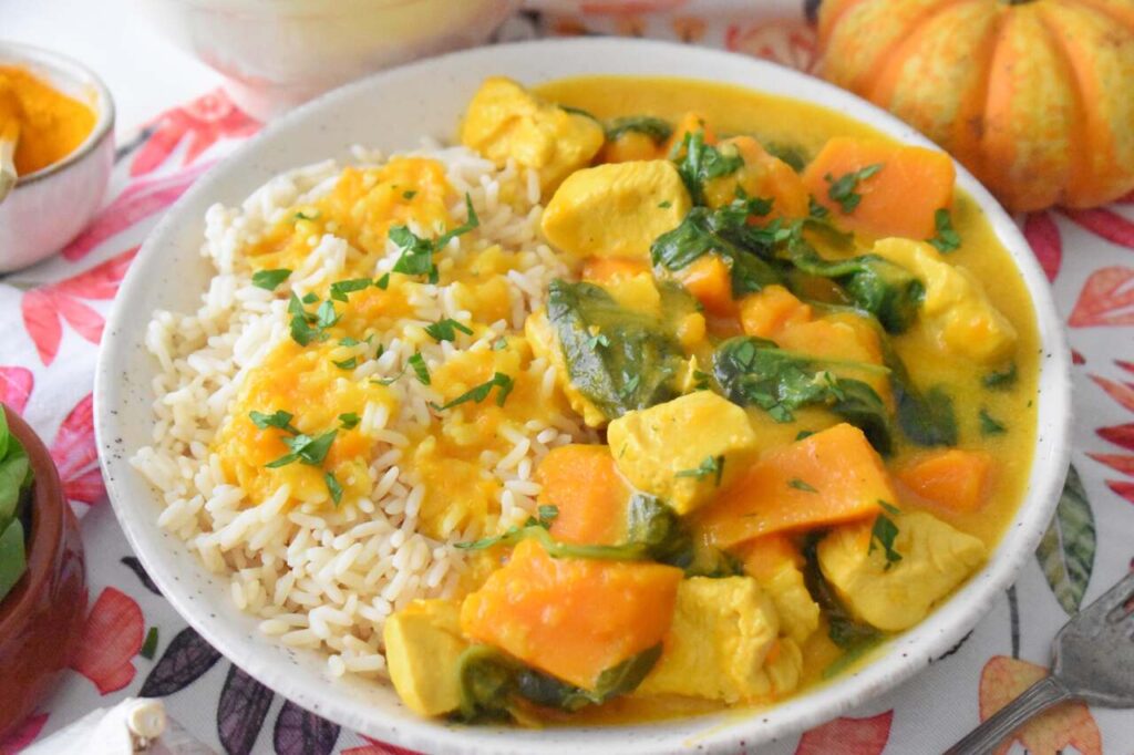 Kurczak z dynia w sosie curry