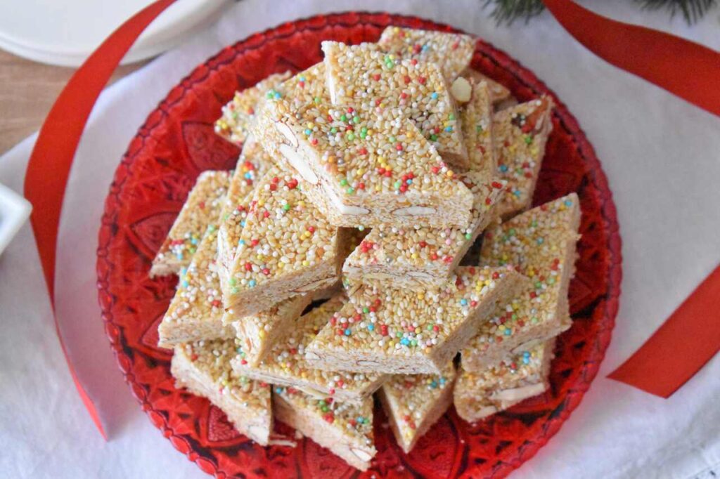 Sezamowo-migdalowe torrone