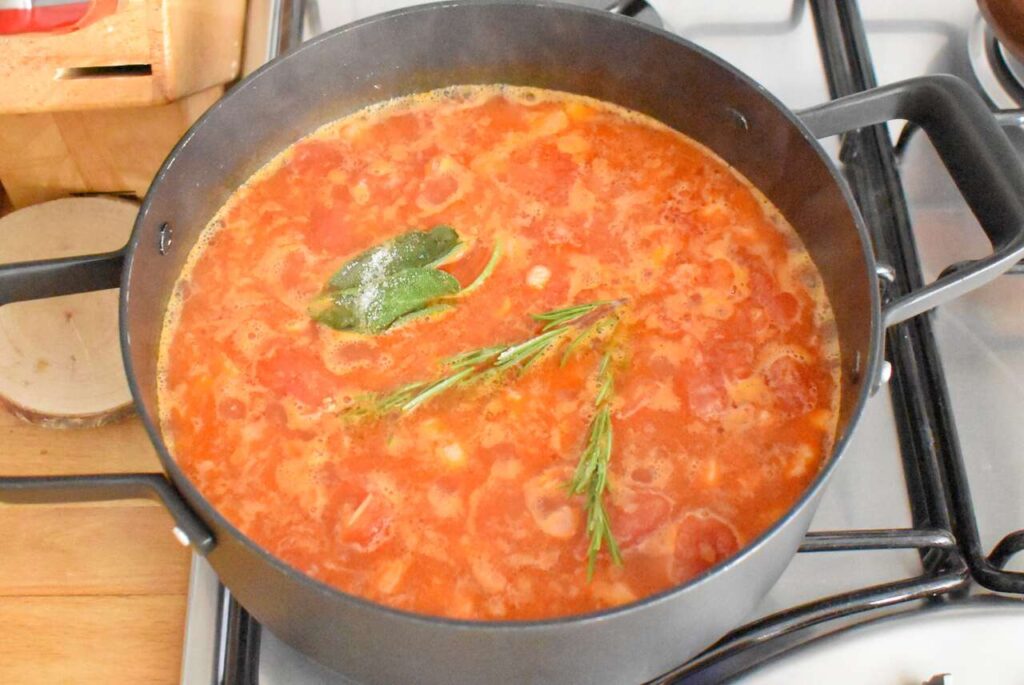 Wloska zupa z makaronem i fasola