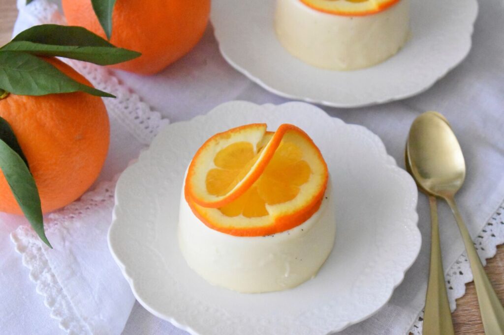 Deser panna cotta z pomarancza
