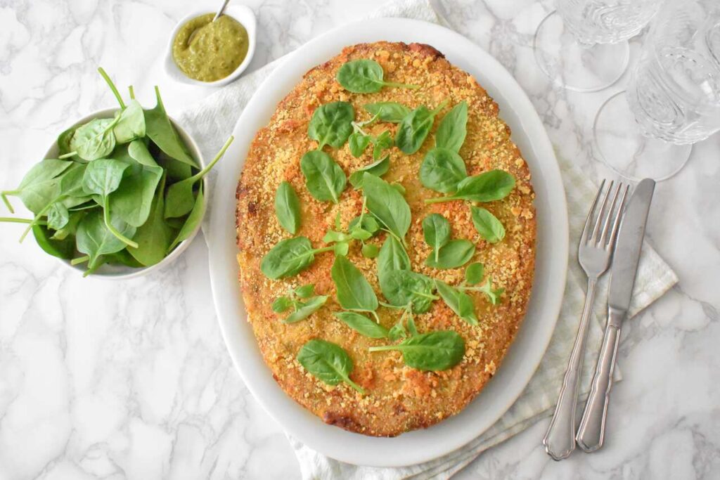 Wloska babka ziemniaczana z pesto