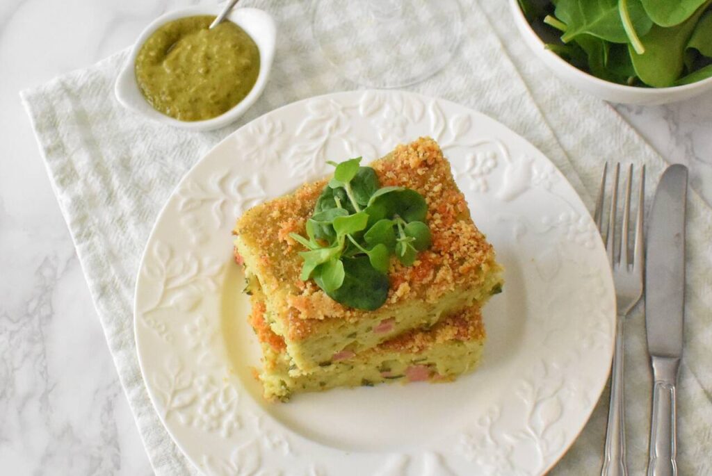 Wloska babka z ziemniakami i pesto