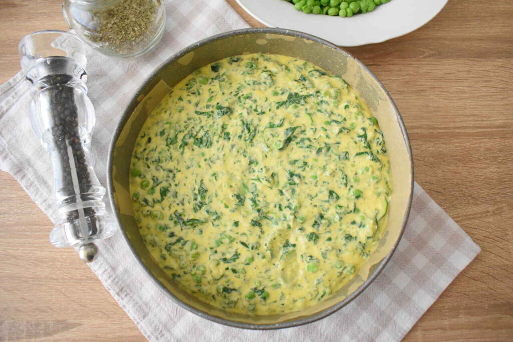 Wloska frittata pieczona z zielonymi warzywami