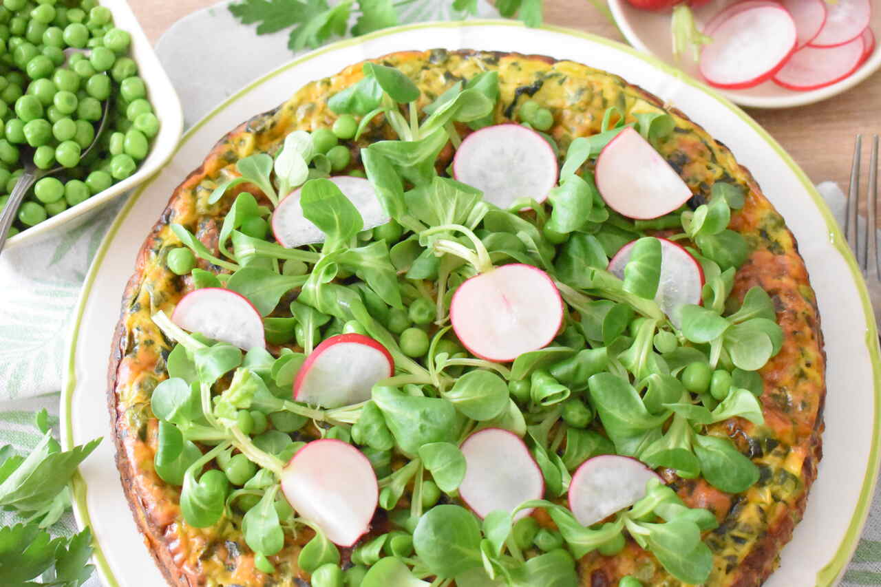 Wloska wiosenna frittata na wielkanoc