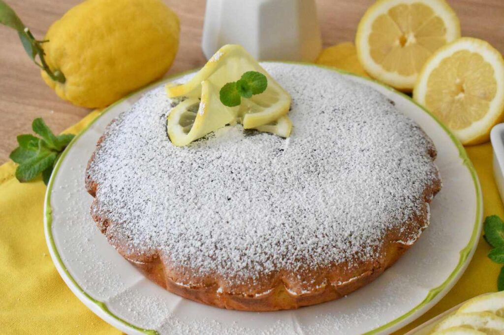 Wloska torta caprese z cytrynami