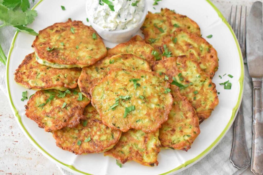 Chrupiace placki z cukinii