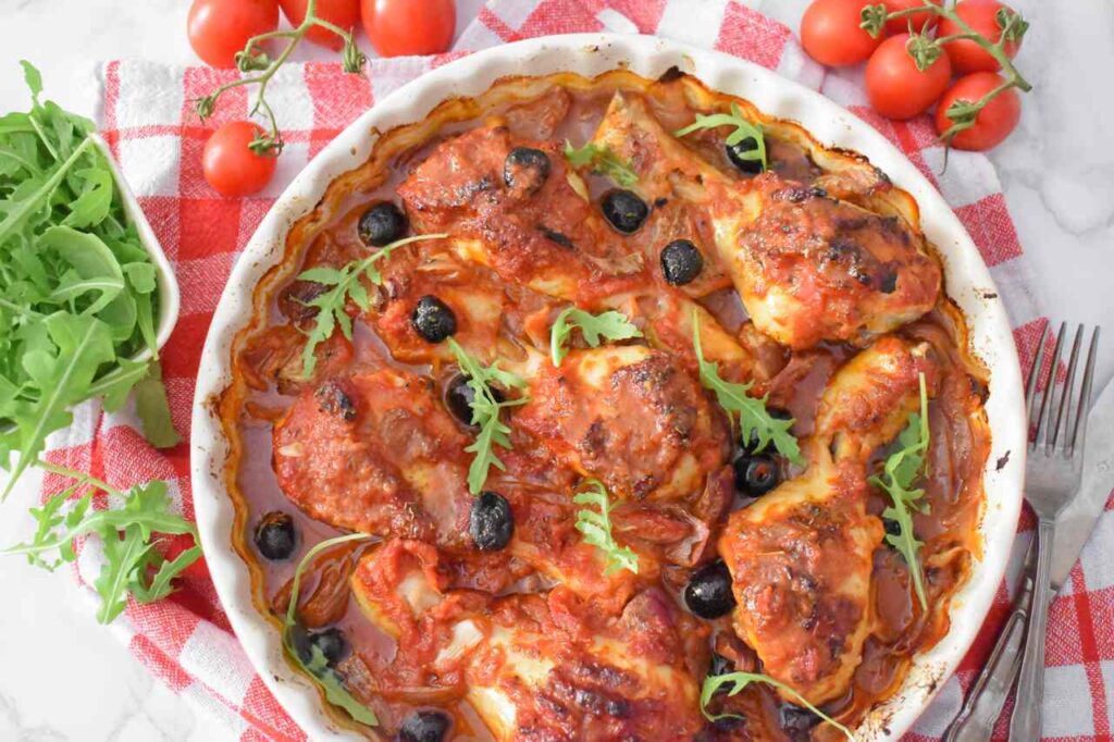 Jak przygotowac pieczonego kurczaka w pomidorach