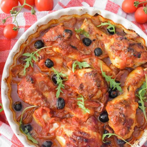 Jak przygotowac pieczonego kurczaka w pomidorach