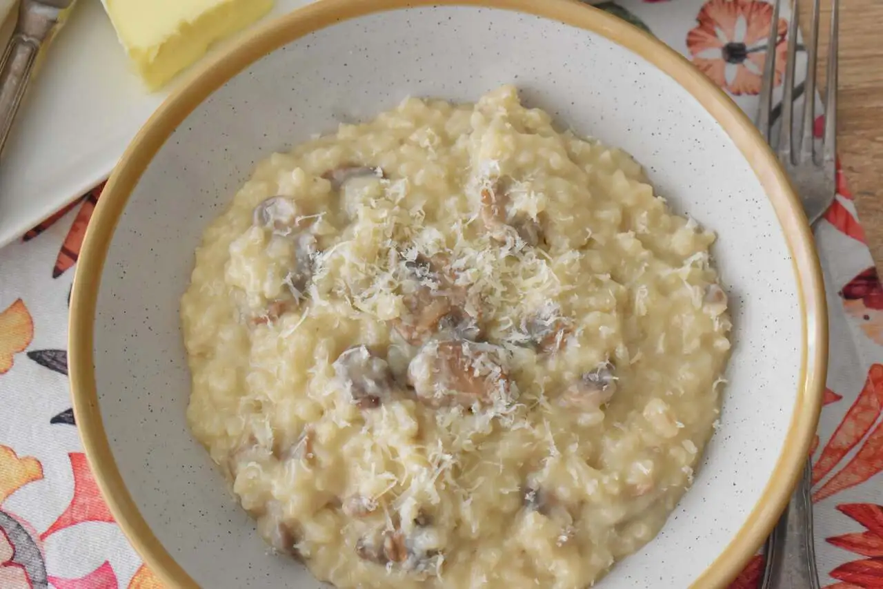 Przepis na wloskie risotto z pieczarkami